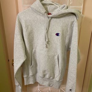 Grey Gray Champion Reverse Weave Hoodie